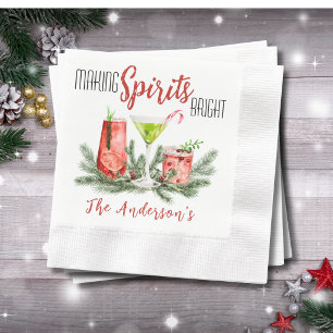 Making Spirits Bright Holiday Cocktail Party  Napkins