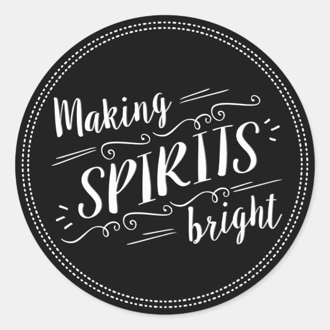 Making Spirits Bright Holiday Envelope Seal (Front)