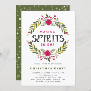 Making Spirits Bright Holiday Party Invitation