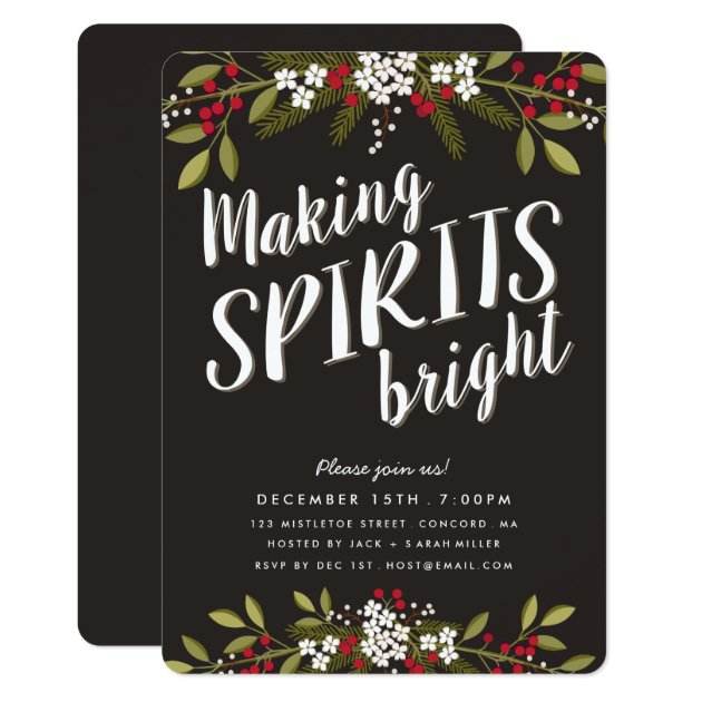 Making Spirits Bright Holiday Party Invitation