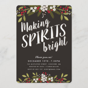 Making Spirits Bright Holiday Party Invitation