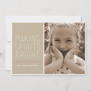 Making Spirits Bright - Holiday Photo Greeting