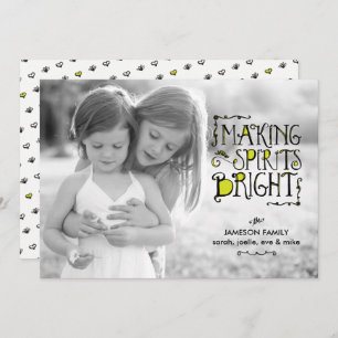 Making Spirits Bright in Lime Holiday Card