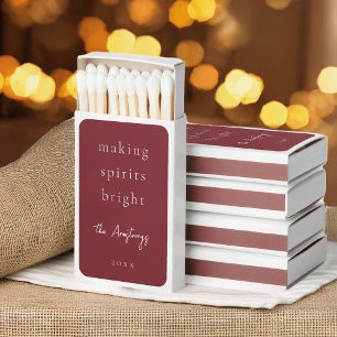 Making Spirits Bright   Minimalist Red Christmas Matchboxes