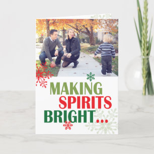 Making Spirits Bright Photo Card Folded