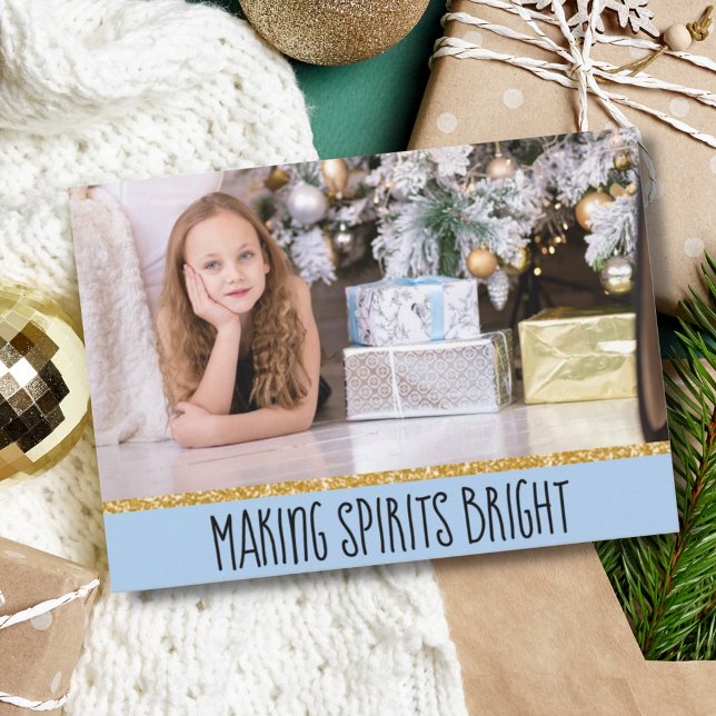 Making Spirits Bright Photo Christmas Holiday Card (Creator Uploaded)