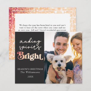 Making Spirits Bright Photo Seasons Greetings Note Card