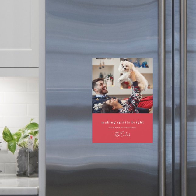 Making Spirits Bright | Red Christmas Magnetic (Creator Uploaded)