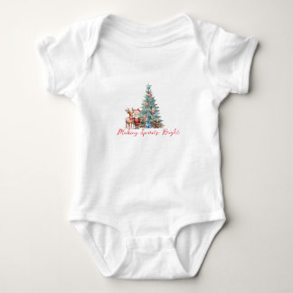 Making Spirits Bright with Cute Santa Baby Bodysuit
