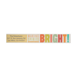 Making Spirits Bright - Wraparound Wrap Around Address Label