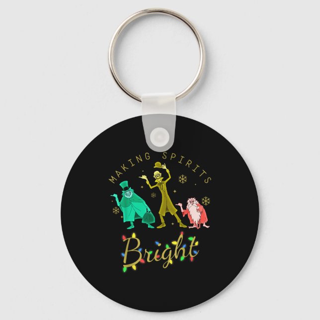 Making Srits Bright Christmas Retro Groovy Christm Keychain (Front)
