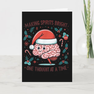 Making Srits Bright Funny Brain Christmas Mental H Card