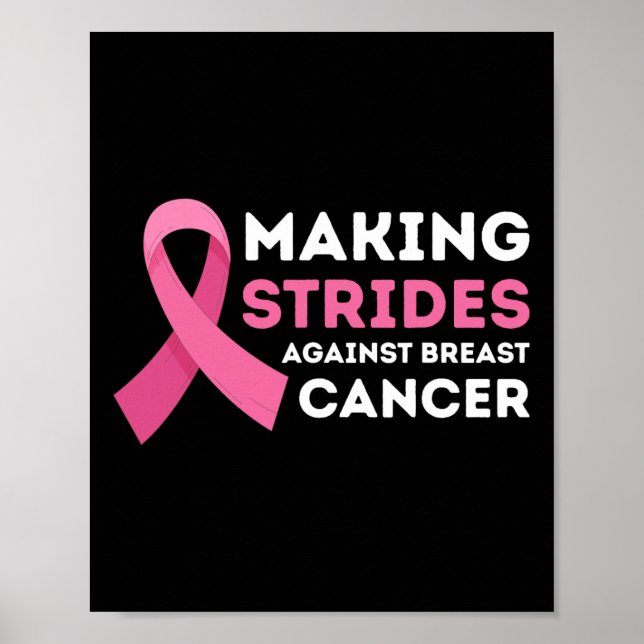 Making Strides Against Breast Cancer Awareness Wom Poster (Front)