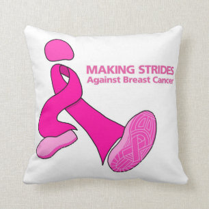 Making Strides Against Breast Cancer Throw Pillow