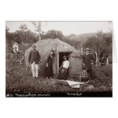 Making Tappa, a native cloth, c.1875 (sepia photo) (Front Horizontal)