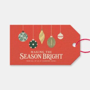 Making the Season Bright Corporate Ornaments Gift Tags