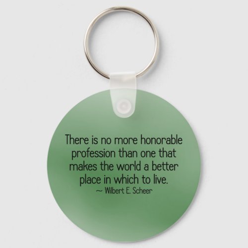 Making the world a better place keychain