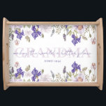 Making The World Better Since Serving tray<br><div class="desc">Empower someone special with this beautiful watercolor purple Iris "Making the world a better place since" serving tray!</div>