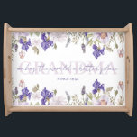 Making The World Better Since Serving tray<br><div class="desc">Empower someone special with this beautiful watercolor purple Iris "Making the world a better place since" serving tray!</div>