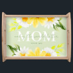 Making The World Better Since Serving tray<br><div class="desc">Empower your mom with this beautiful watercolor daisy,  "Making the world better since" serving tray!</div>