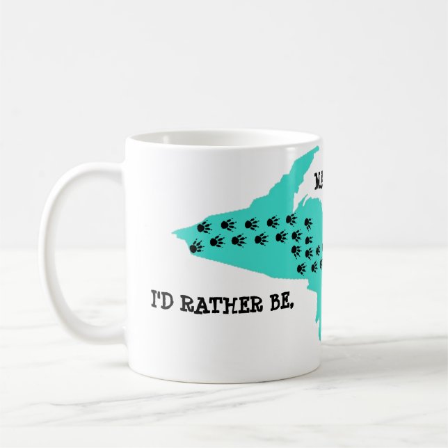 MAKING TRACKS ACROSS THE UPPER PENINSULA MI MUG! COFFEE MUG (Left)