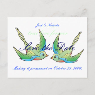 Making true love permanent announcement postcard