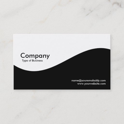Customizable Making Waves - Black and White Business Card Template