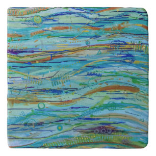 Making Waves Marble Trivet