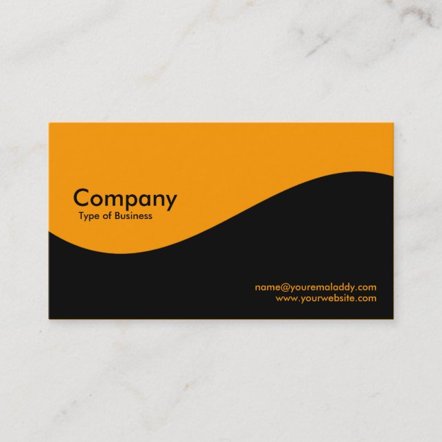 Making Waves - Orange and Black Business Card (Front)