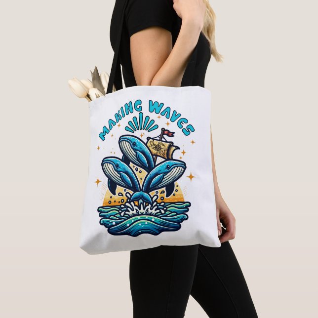 Making Waves Tote Bag (Close Up)