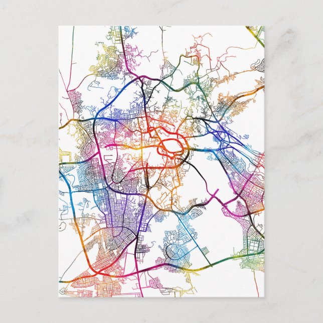 Makkah Saudi Arabia City Map Postcard (Front)