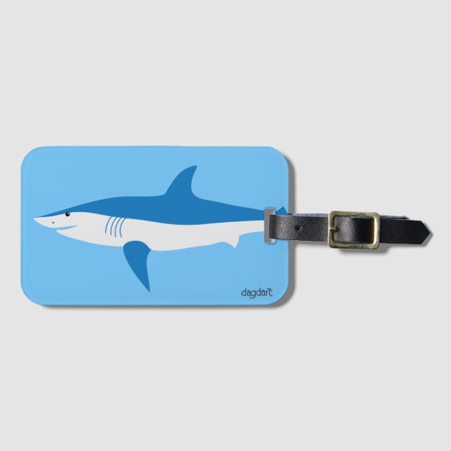 Mako Shark Luggage Tag (Front Horizontal)