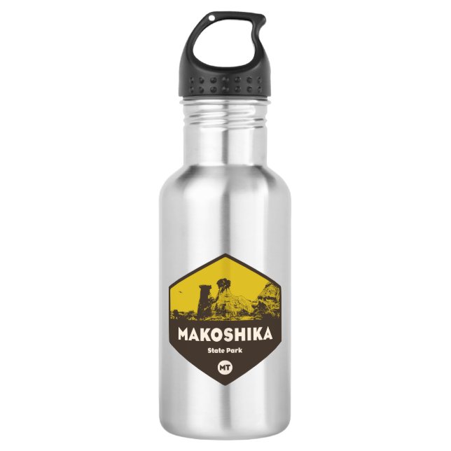 Makoshika State Park, Montana Stainless Steel Water Bottle (Front)
