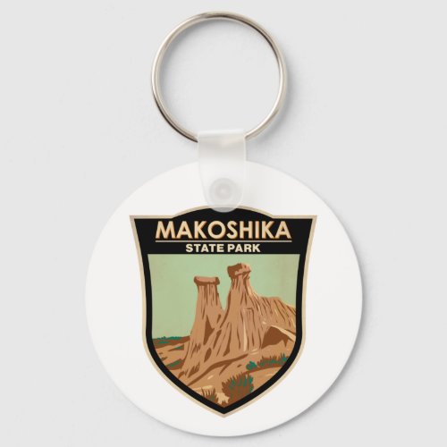 Makoshika State Park Montana Vintage  Keychain