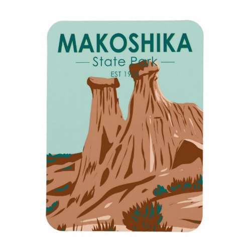 Makoshika State Park Montana Vintage  Magnet