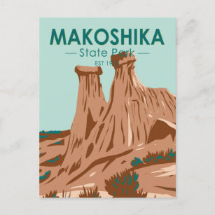 Makoshika State Park Montana Vintage Postcard