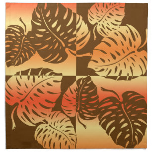 Makua Monstera Hawaiian Striped Blend Napkins