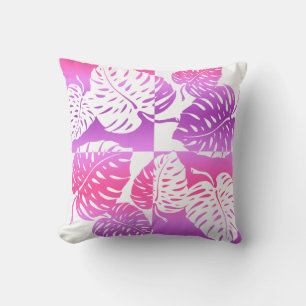 Makua Monstera Hawaiian Striped Blend Pillows