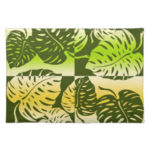 Makua Monstera Hawaiian Striped Blend Placemats