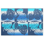 Makua Monstera Tropical Hawaiian Striped Blend Fabric
