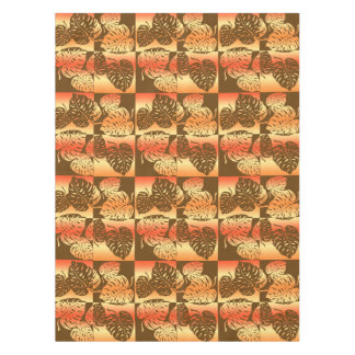Makua Monstera Tropical Hawaiian Striped Blend Tablecloth