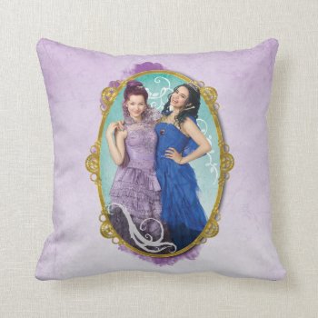 Mal And Evie Throw Pillow by descendants at Zazzle