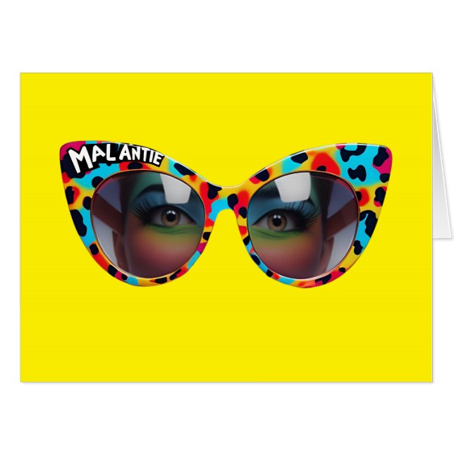 MAL ANTIE / Crazy Aunt Afrikaans humor Card (Front Horizontal)