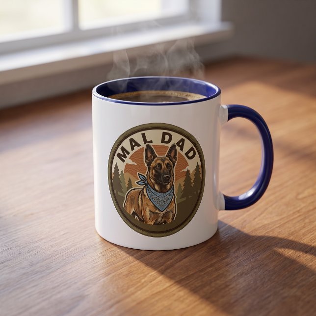 Mal Dad Coffee Mug Belgian Malinois Dad Maligator (Creator Uploaded)