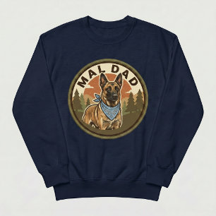 Mal Dad Crewneck Belgian Malinois Dog Maligator Sweatshirt