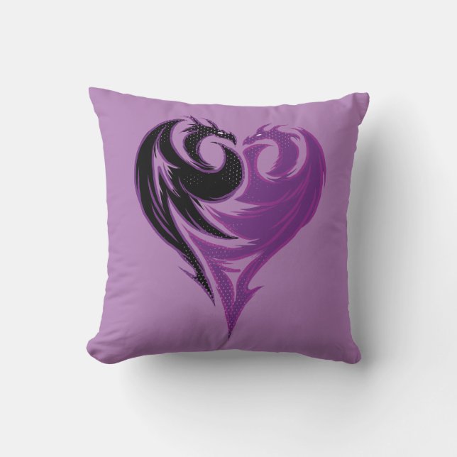 Mal Dragon Heart Throw Pillow (Front)