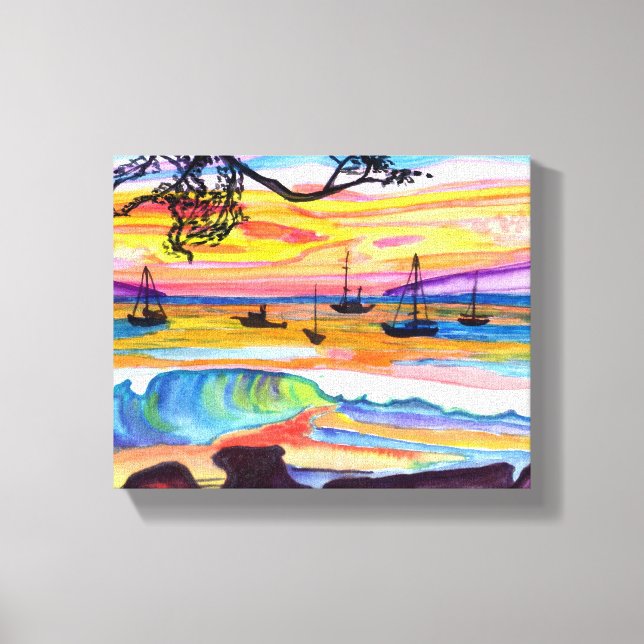 Mala Sunset Canvas Print (Front)
