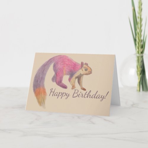 Malabar Giant Squirrel Illustration Custom Message Card