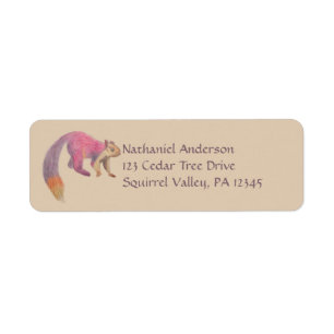 Malabar Giant Squirrel Illustration Return Address Label