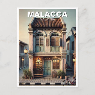 Malacca Historic House Shophouse Malaysia Postcard